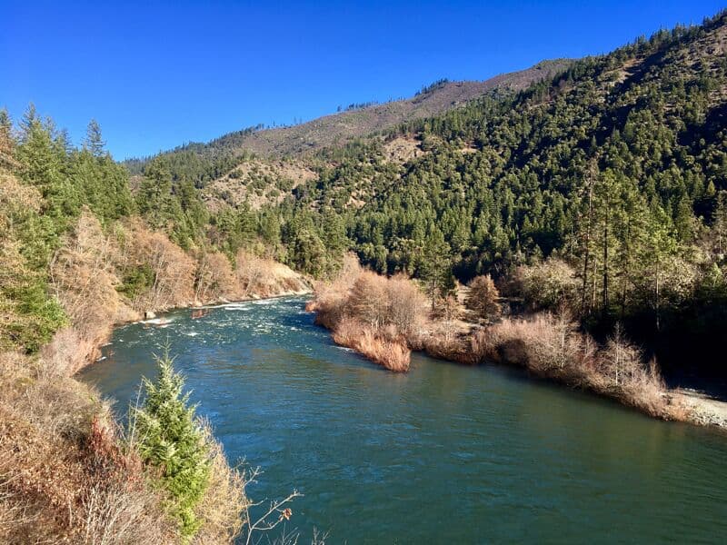 View Downstream at Forks of Salmon River Access