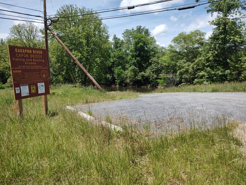 New Christian Church Rd river access - .25 mile upstream from Capon Bridge