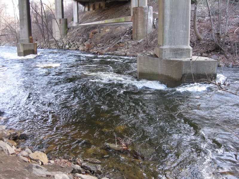 Route 23 under exit ramp put in