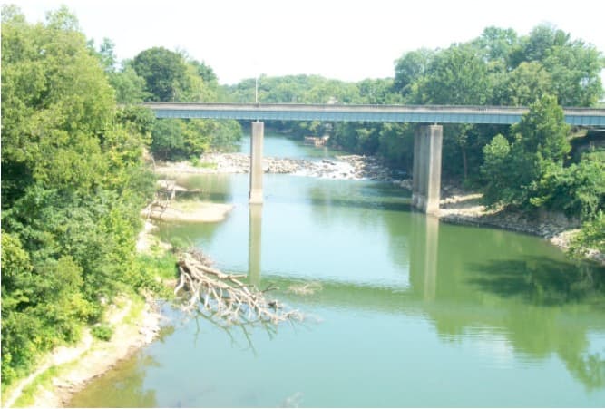 Old Louisville Rd Bridge Eddy Line