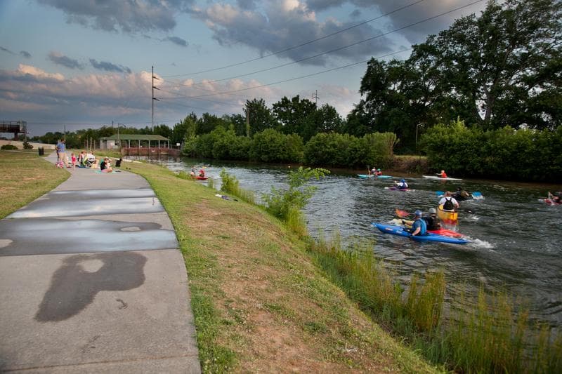 Kayak Football in Augusta Canal