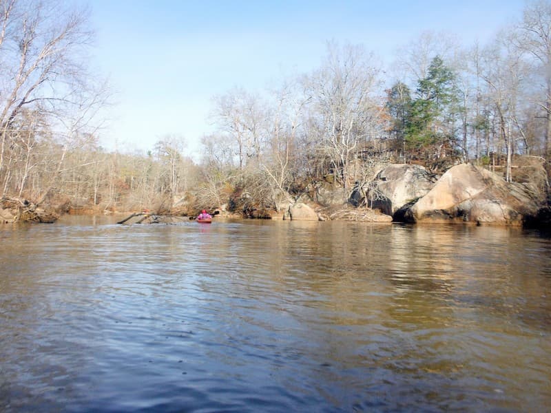 Rocks before bigger ledges