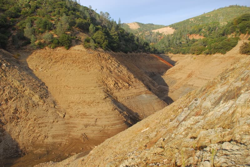 Photos of the Oroville Reservoir at Low Water