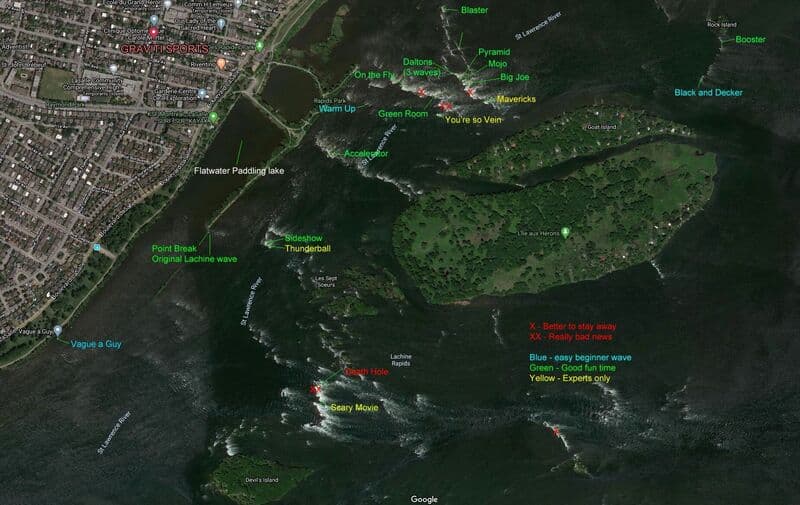 Satellite View Of Rapids