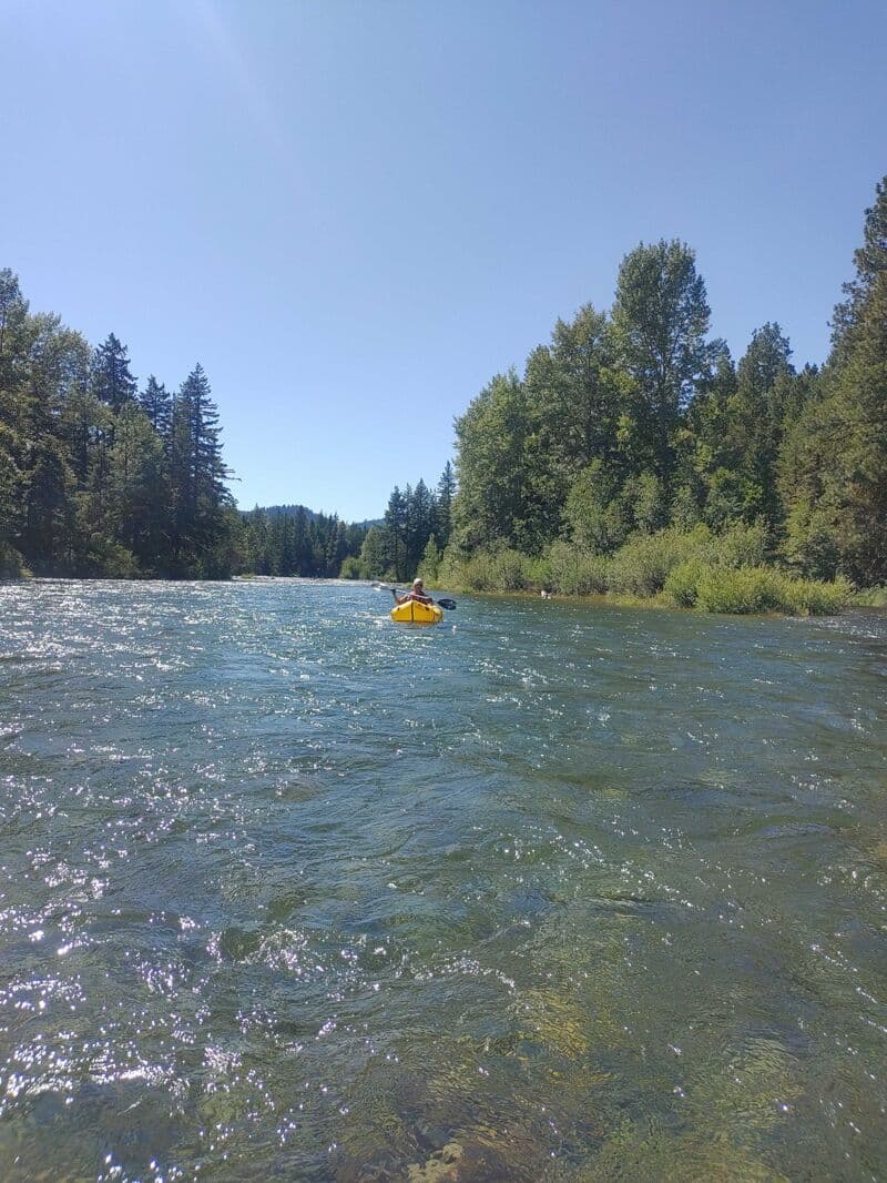 Two Packrafts on Cle Elum River