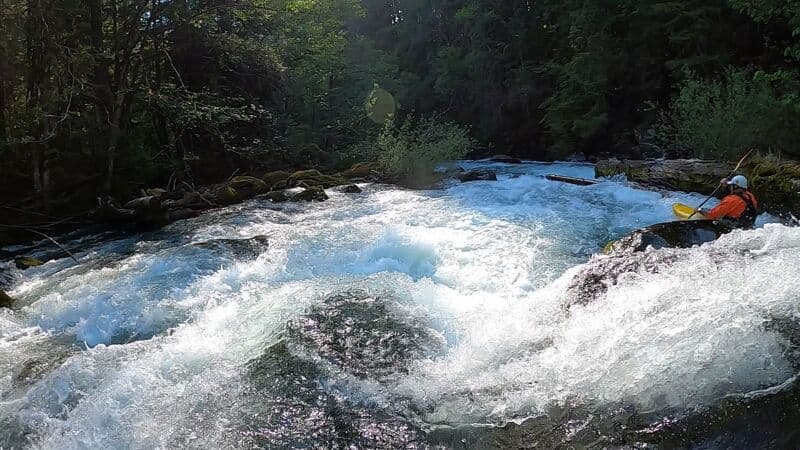 Miracle Mile 10" bridge gauge, below log jam