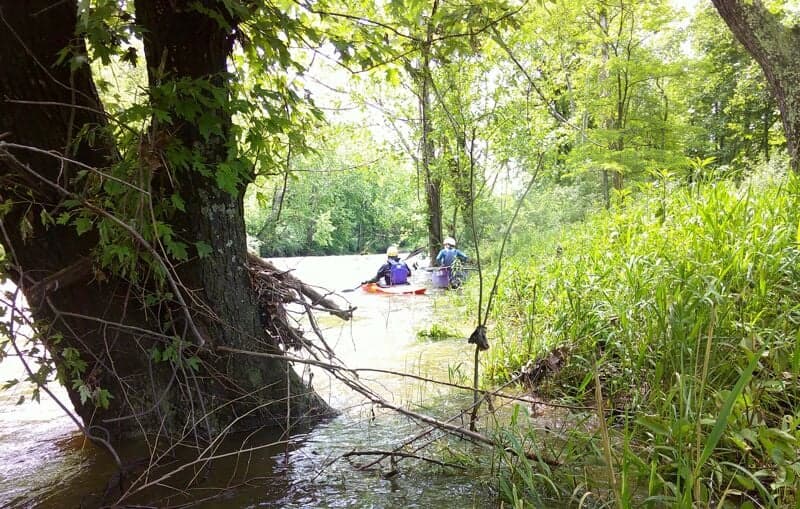 Put-In - At Edwards Run from Mr. Sine's private property.