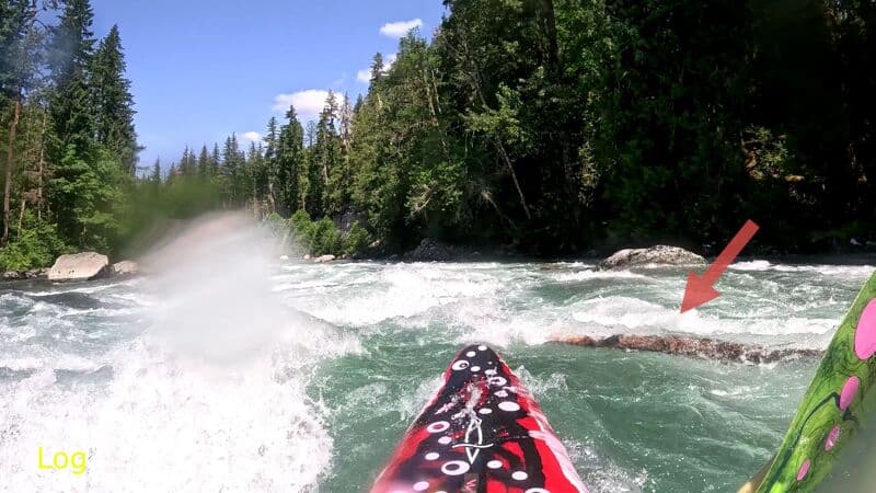 Log in the Jaws rapid