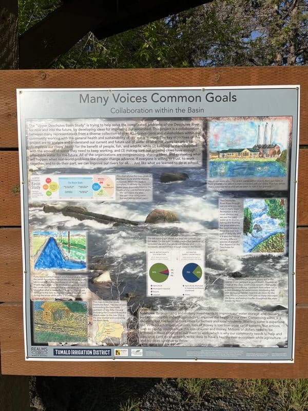 Interpretive signs at First Street Rapids