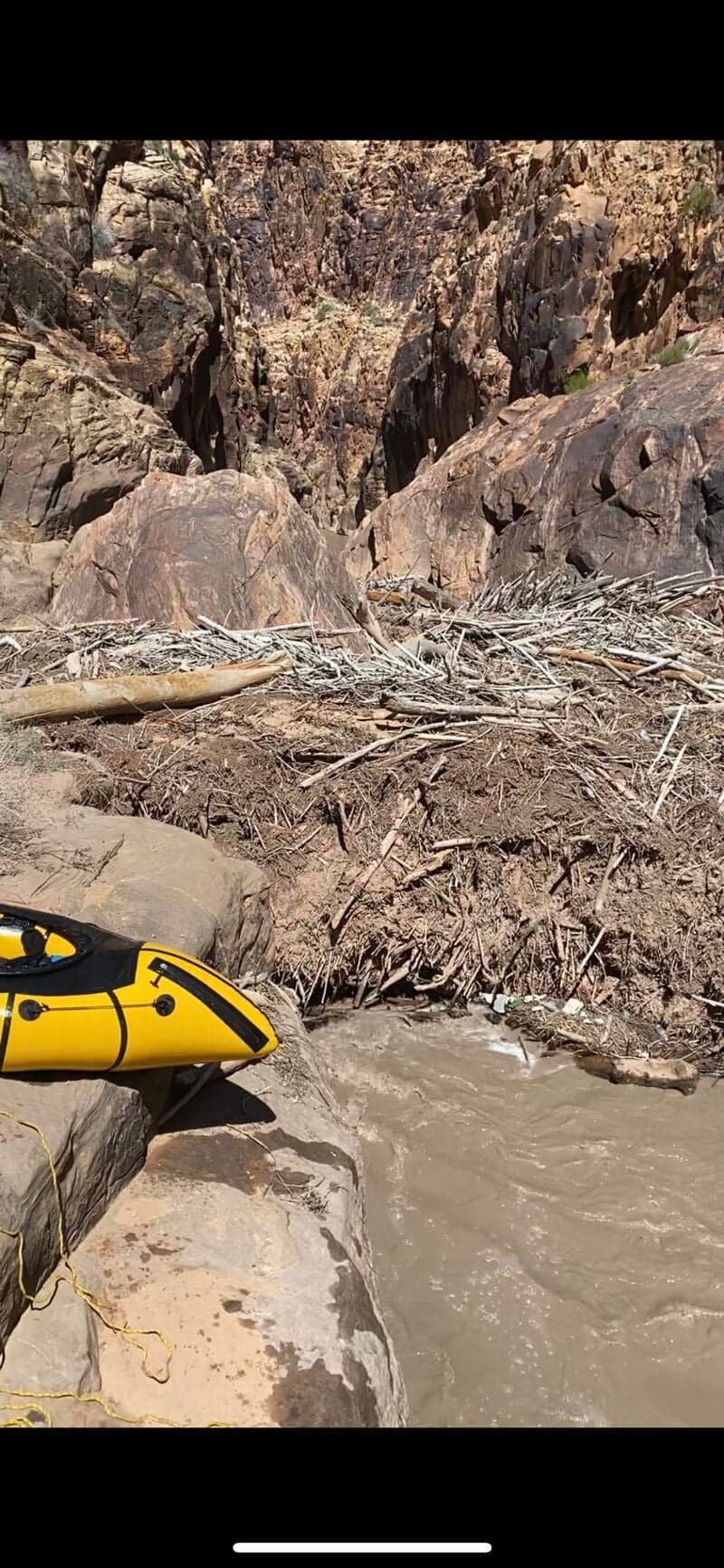 New mandatory portage! Huge logjam in Lower Black Box!