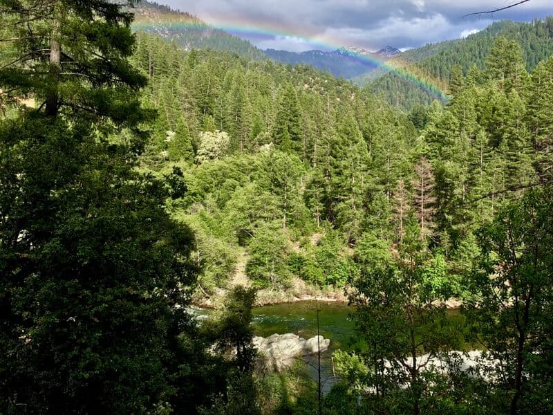 Rainbow over NF Salmon at Sawyers Bar
