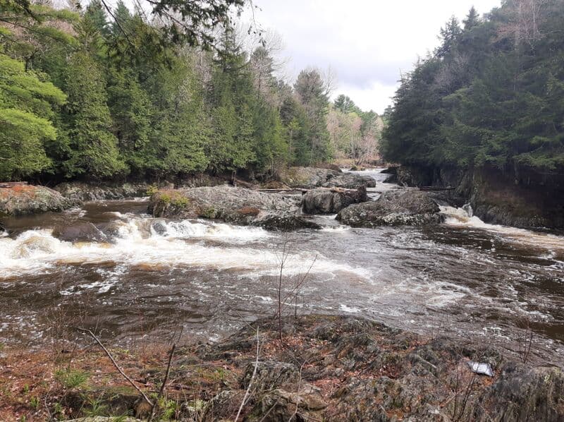 Below bridge to Big Falls