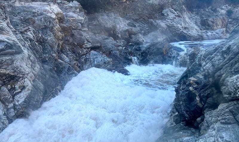 Floating in foam