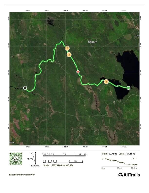 East Branch Union, Spectacle Pond to Hwy 179 Bridge