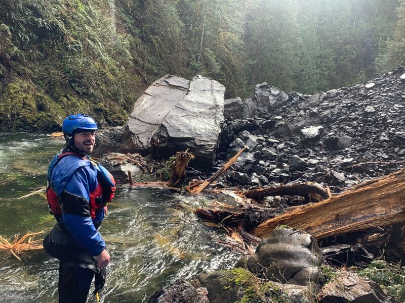 Landslide below Big Nasty