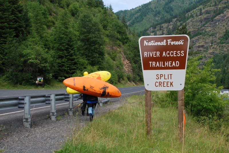 Split Creek Access, Take-Out