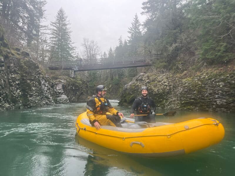 Medium flows (2,200 cfs) on the Wilson River: Jones to Milepost 12.