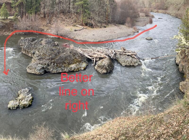 Wood in main rapid