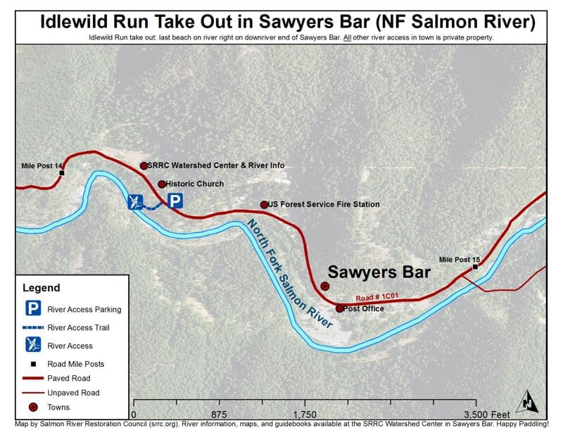 Sawyers Bar River Access & Idlewild Run Maps