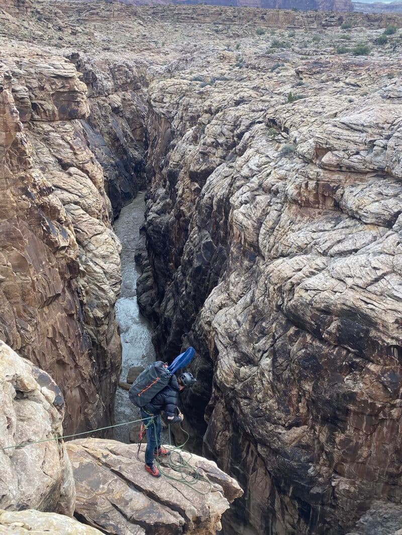 Rappel/Packraft variation of the Black Boxes of the San Rafael