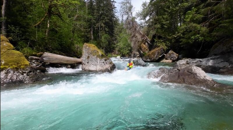 The rapid just above or at the upper acess hike in