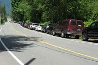 Cars Parked Along the Highway
