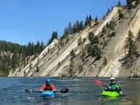 Impressive exposures of Chumstick Formation sandstone on the Wenatchee River just upstream of the takeout in Plain