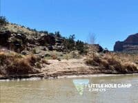 Little Hole camp at 2200 cfs