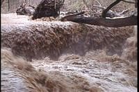 Bridge dam falls