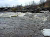 Wave after crib dam drop.