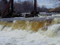 Right (river left) side of crib dam drop