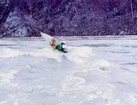 Carrie Ashton Getting Big Air at Middle Chute Wave