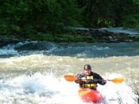 Adam Goshorn runs the big slide at the putin for Town Creek, AL