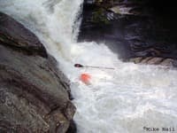 (MN) Ted after the main drop on Boxcar Falls