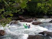S-turn Rapid, Stern Riding the bottom