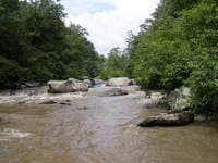 Elk Creek boulder garden.