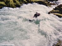 Riverboarding hydraulics in The Narrows