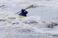 Surfing "18' Wave" at Hidalgo