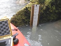 River-left stick gage