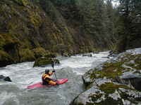 A calmer spot in the upper canyon.