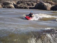 Tim surfing Upper Center Chute