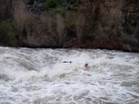 Crashing through the hole at No Name