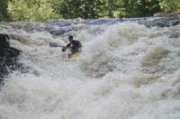 Chris Arnold  in good form (river right of center ) on LaSalle Falls