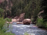 View of Boulder Garden Rapid