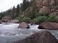 Picking fun routes in Boulder Garden Rapid