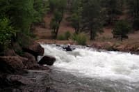 Fun ledge at the bottom of a long rapid