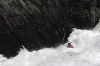 Daniel Fosbinder midway down Suislide Falls