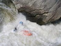 Adam landing the boof at Double Undercut