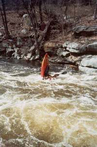 Natchaug - eddy line below Michaud's Hole