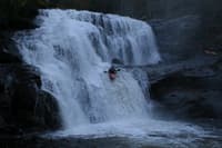 Dave Livingston bombs down Bald River Falls